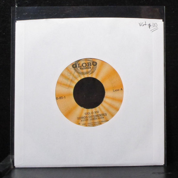 Siglo XXI - Somos Diferentes 7" VG+ Vinyl 45 Globo Records G-85 Puerto Rico 1985 - Shuga Records