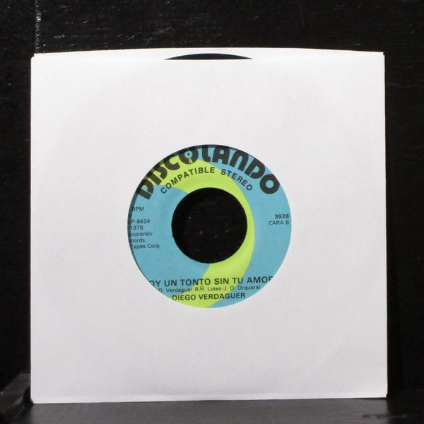 Diego Verdaguer - El Pasadiscos 7" VG+ Vinyl 45 Discolando OLP-8424 USA 1978 - Shuga Records