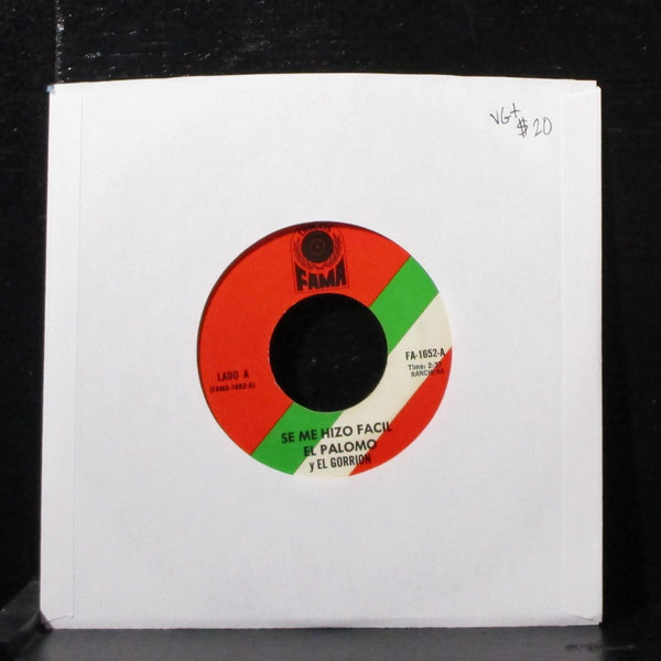 El Palomo Y El Gorrion - Se Me Hizo Facil 7" VG+ Vinyl 45 Discos Fama FA-1652 - Shuga Records
