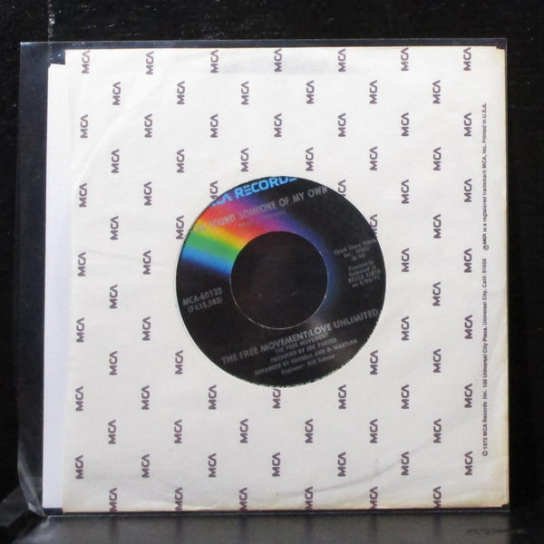 The Free Movement  / Love Unlimited - Walkin' In The Rain 7" VG+ Vinyl 45 MCA - Shuga Records