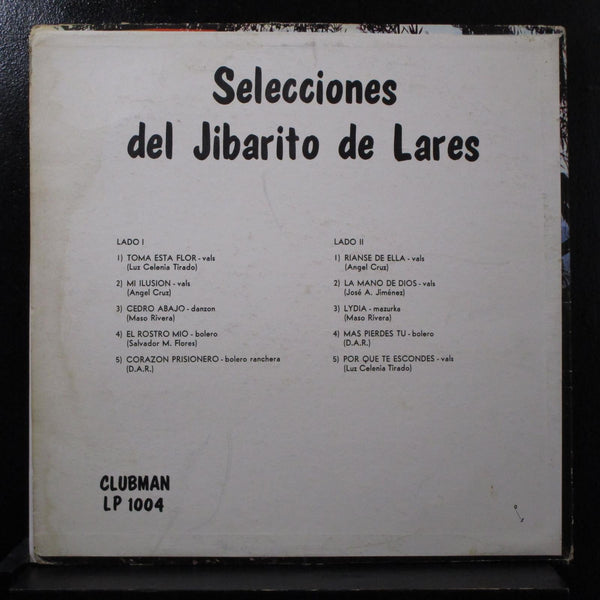 Various - Selecciones Del Jibarito De Lares LP VG- CLP-1004 Mono Vinyl Record - Shuga Records