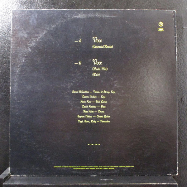 Sarah McLachlan - Vox 12" 45 RPM VG+ NT12-3023 Canada 1988 Vinyl Record - Shuga Records