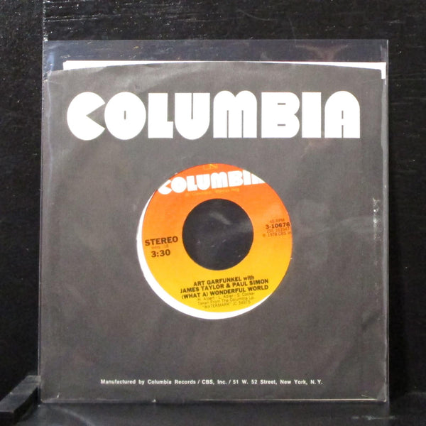 Art Garfunkel, James Taylor & Paul Simon - Wonderful World 7" Mint- Vinyl 45 - Shuga Records