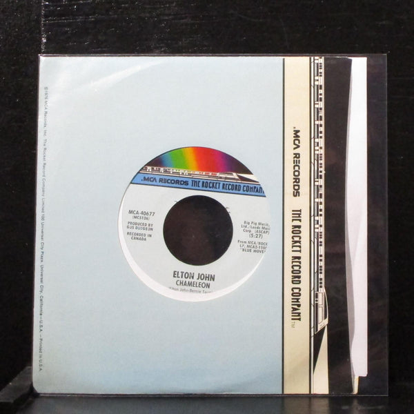 Elton John - Bite Your Lip / Chameleon 7" VG+ Vinyl 45 MCA-40677 USA 1976 - Shuga Records