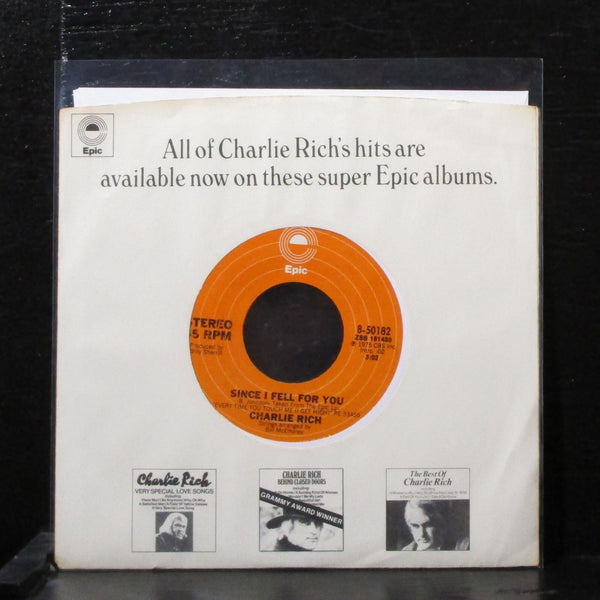Charlie Rich - Since I Fell For You / She 7" Mint- Vinyl 45 Epic 8-50182 USA - Shuga Records