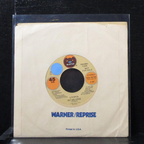 Utopia - Set Me Free 7" Mint- Promo Vinyl 45 Bearsville BSS 49180 USA 1980 - Shuga Records