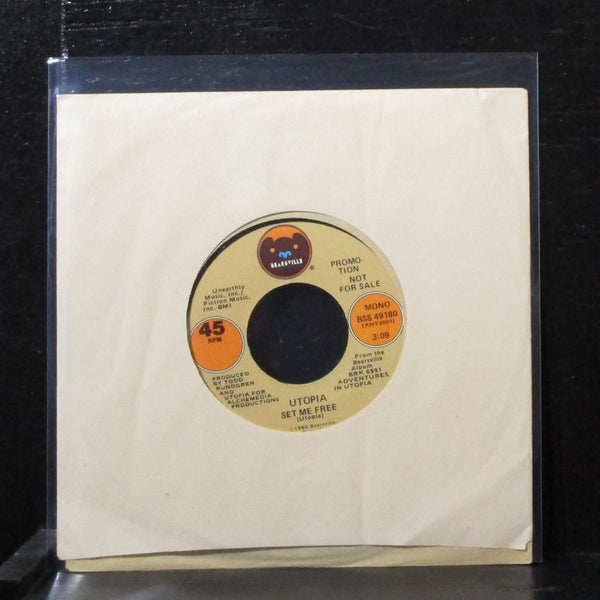Utopia - Set Me Free 7" Mint- Promo Vinyl 45 Bearsville BSS 49180 USA 1980 - Shuga Records