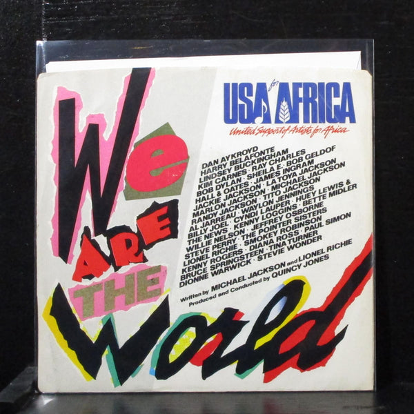 USA For Africa - We Are The World 7" Mint- Promo Vinyl 45 Columbia US7-04839 - Shuga Records