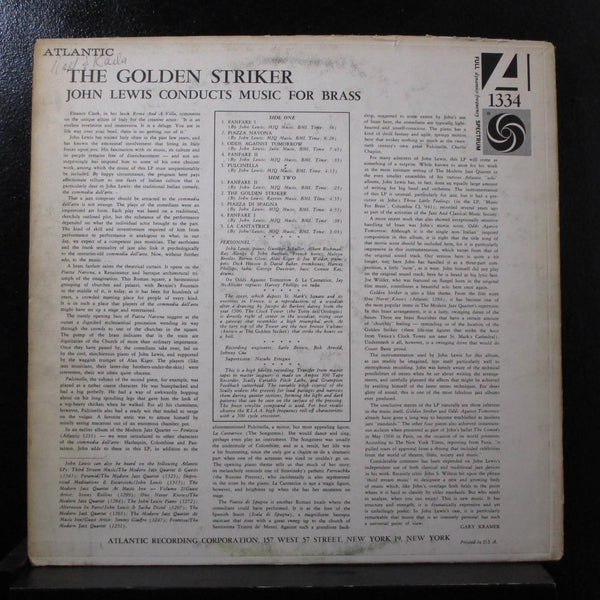 John Lewis - The Golden Striker LP VG+ 1334 Mono 1st Red / Purple Vinyl Record - Shuga Records