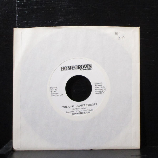 Sunblind Lion - The Girl I Can't Forget 7" Mint- Vinyl 45 Homegrown 009048 USA - Shuga Records