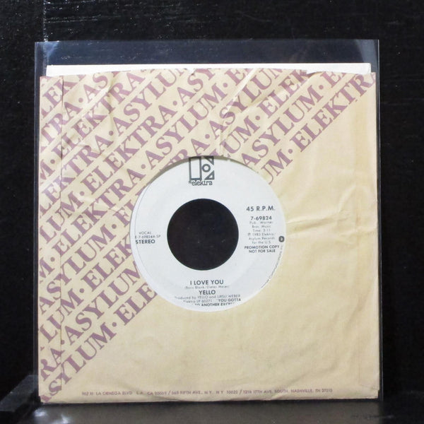 Yello - I Love You 7" Mint- Promo Vinyl 45 Elektra 7-69824 USA 1983 - Shuga Records