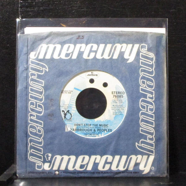 Yarbough & Peoples - Don't Stop The Music 7" Mint- Promo Vinyl 45 Mercury 76085 - Shuga Records
