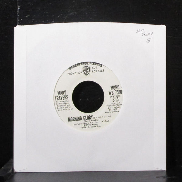 Mary Travers - Morning Glory 7" Mint- Promo Vinyl 45 WB 7588 USA 1972 - Shuga Records