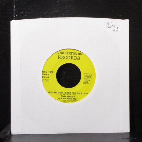 Elvis Presley - One Broken Heart For Sale 7" Mint- Vinyl 45 URC-1083 Canada 1985 - Shuga Records