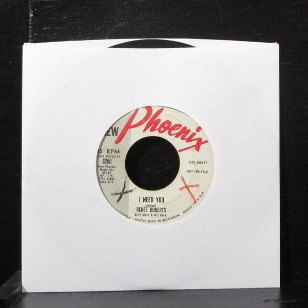 Renee Roberts - Let Me Love You 7" VG+ Promo Vinyl 45 New Phoenix 6200 USA - Shuga Records