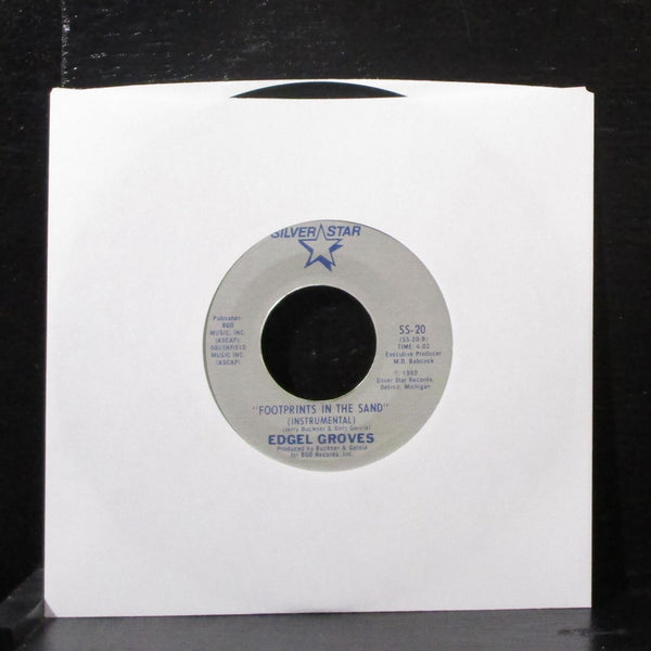 Edgel Groves - Footprints In The Sand 7" Mint- Vinyl 45 Silver Star SS-20 USA - Shuga Records
