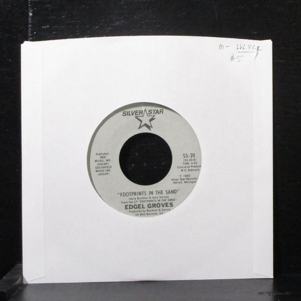 Edgel Groves - Footprints In The Sand 7" Mint- Vinyl 45 Silver Star SS-20 USA - Shuga Records