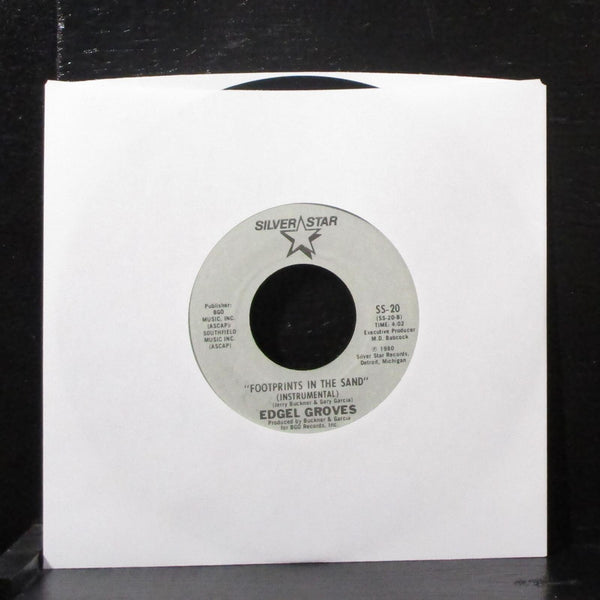Edgel Groves - Footprints In The Sand 7" Mint- Vinyl 45 Silver Star SS-20 USA - Shuga Records