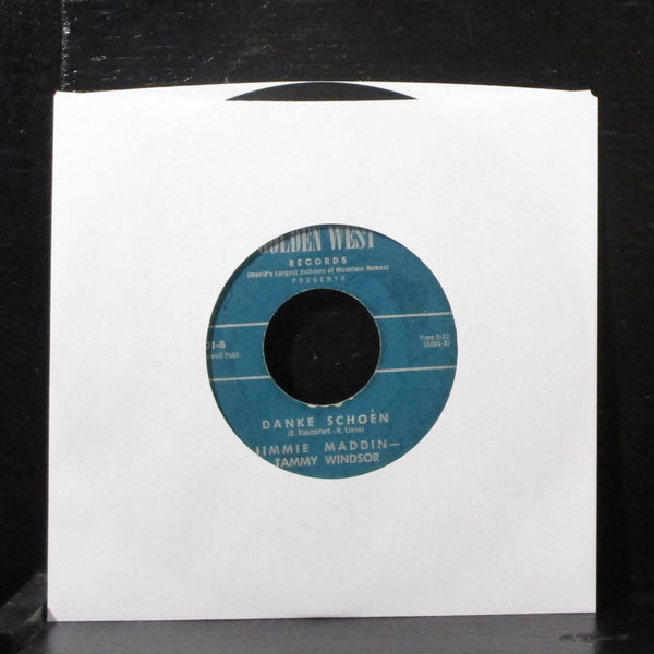 Jimmy Maddin - Big Frank / Danke Schoen 7" VG- Vinyl 45 Golden West 1001 USA - Shuga Records