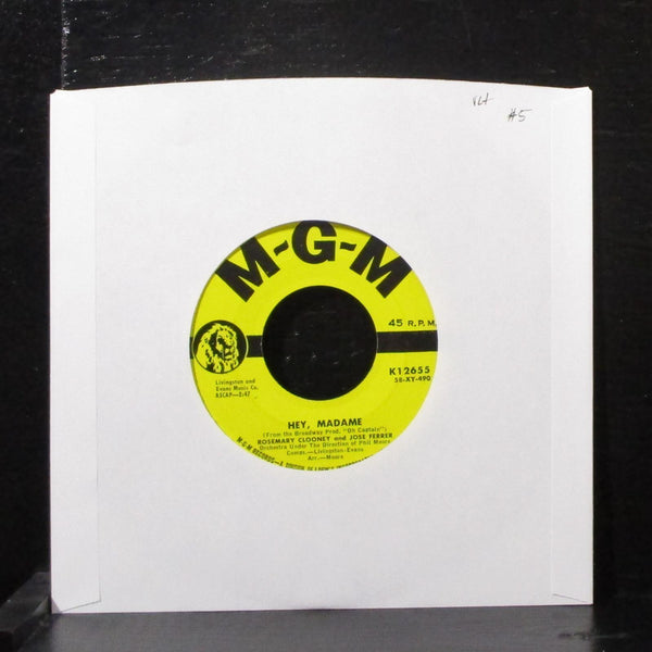Rosemary Clooney & Jose Ferrer - Hey, Madame 7" VG+ Vinyl 45 MGM K12655 USA - Shuga Records