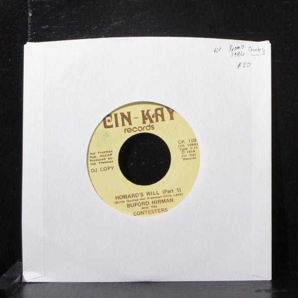 Buford Hirman - Howard's Will / Hello Dad 7" VG+ Promo Vinyl 45 CK 108 USA 1976 - Shuga Records