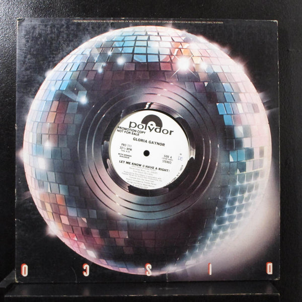 Gloria Gaynor - Let Me Know (I Have A Right) 12" Mint- PRO 111 White Promo Vinyl - Shuga Records