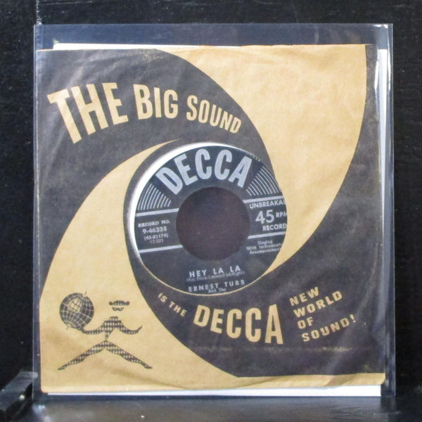 Ernest Tubb - Hey La La / Precious Little Baby 7" VG+ Vinyl 45 Decca 9-46338 USA - Shuga Records