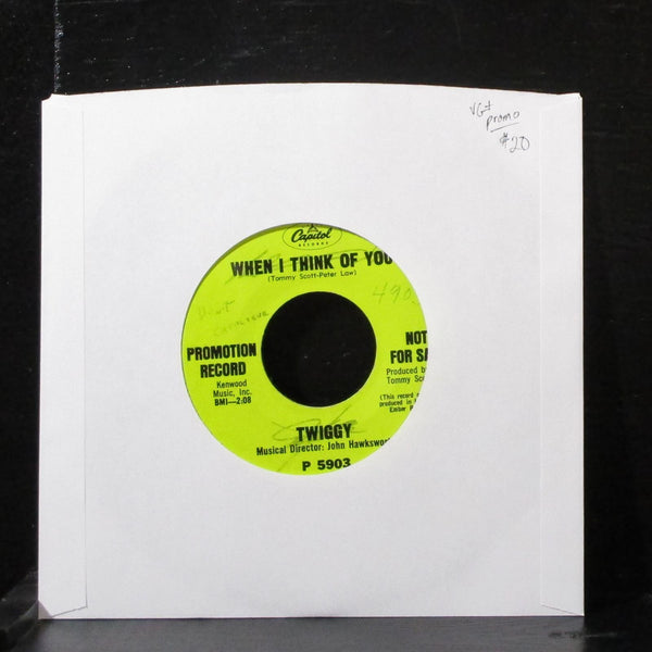 Twiggy - When I Think Of You / Over And Over 7" VG+ Promo Vinyl 45 Capitol P5903 - Shuga Records