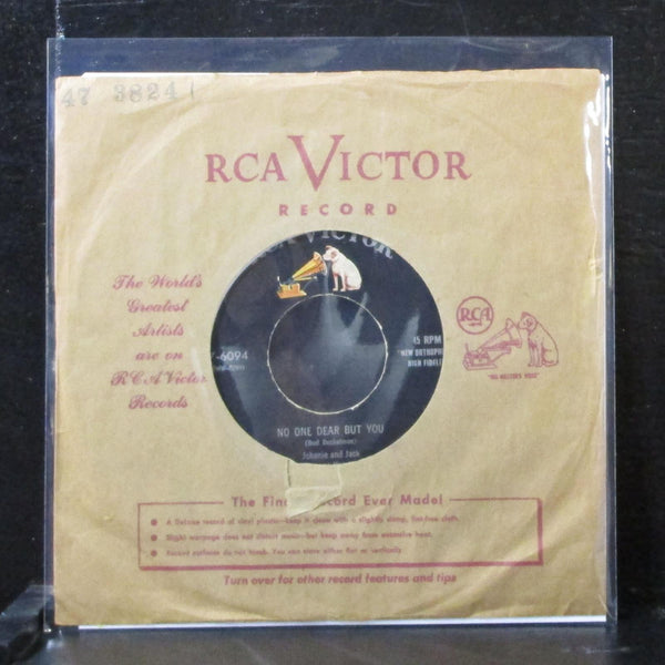 Johnnie & Jack - No One Dear But You 7" VG+ Vinyl 45 RCA 47-6094 USA 1955 - Shuga Records