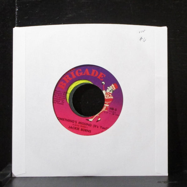 Jackie Burns - Something's Missing 7" VG+ Vinyl 45 Honor Brigade HB-5 USA 1969 - Shuga Records