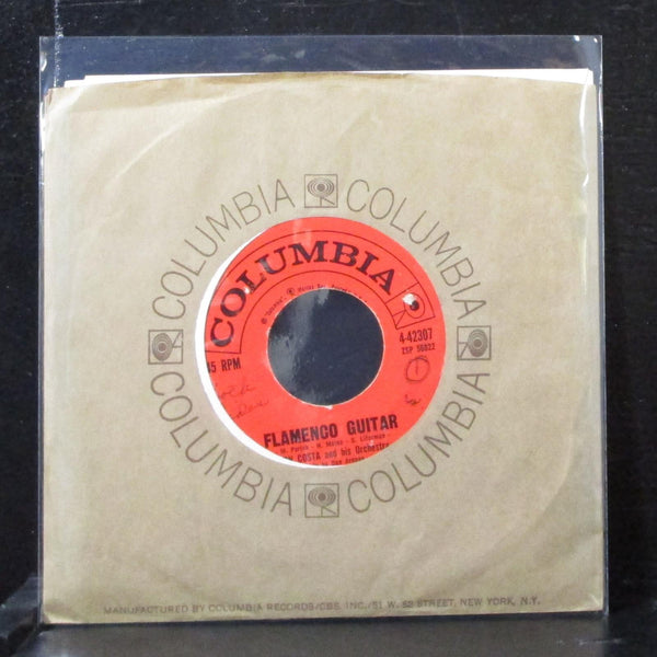 Dan Costa - Flamenco Guitar / Sugar Blues 7" VG+ Vinyl 45 Columbia 4-42307 USA - Shuga Records