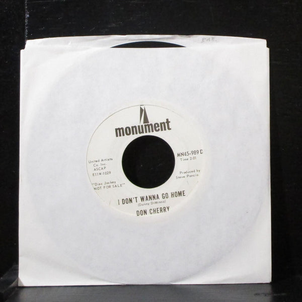 Don Cherry - There Goes My Everything 7" VG+ Promo Vinyl 45 Monument MN45-989 DJ - Shuga Records