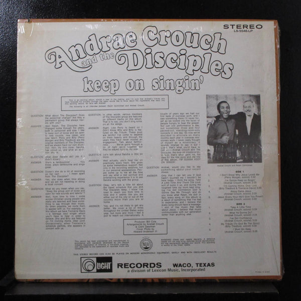 Andrae Crouch & The Disciples - Keep On Singin' LP New Sealed LS-5546 Record - Shuga Records