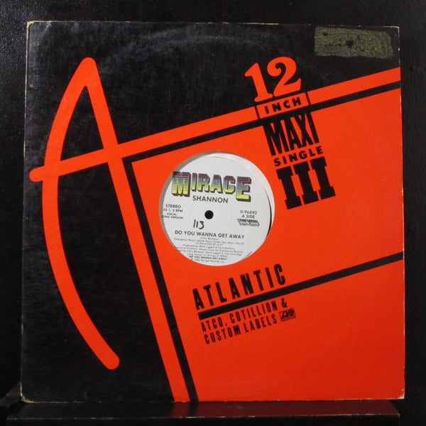 Shannon - Do You Wanna Get Away 12" Mint- 0-96892 Mirage 1985 USA Vinyl Record - Shuga Records