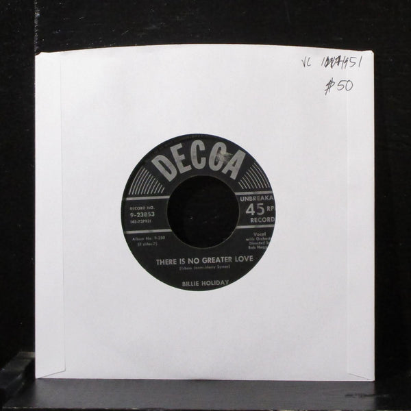 Billie Holiday - There Is No Greater Love 7" VG Vinyl 45 Decca 9-23853 USA - Shuga Records
