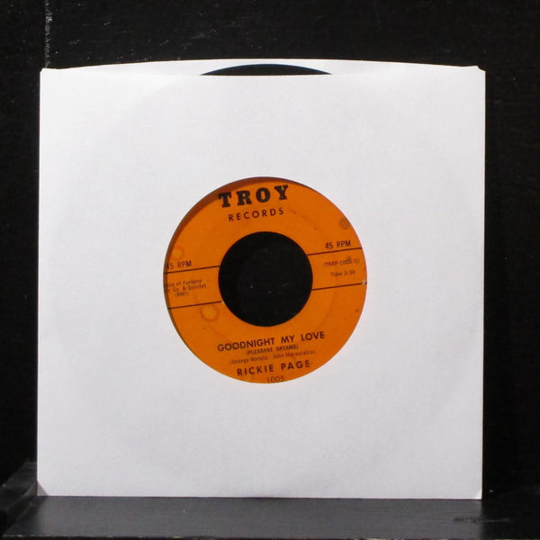 Rickie Page - My Boyfriend / Goodnight My Love 7" VG Vinyl 45 Troy 1005 USA 1963 - Shuga Records