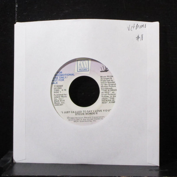 Stevie Wonder - I Just Called To Say I Love You 7" VG+ Promo Vinyl 45 1745 MF - Shuga Records