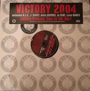 Notorious B.I.G., P. Diddy, Busta Rhymes, 50 Cent & Lloyd Banks ‎- Victory 2004 - Mint- 12" Single Promo 2004 USA - Rap / Hip-Hop - Shuga Records