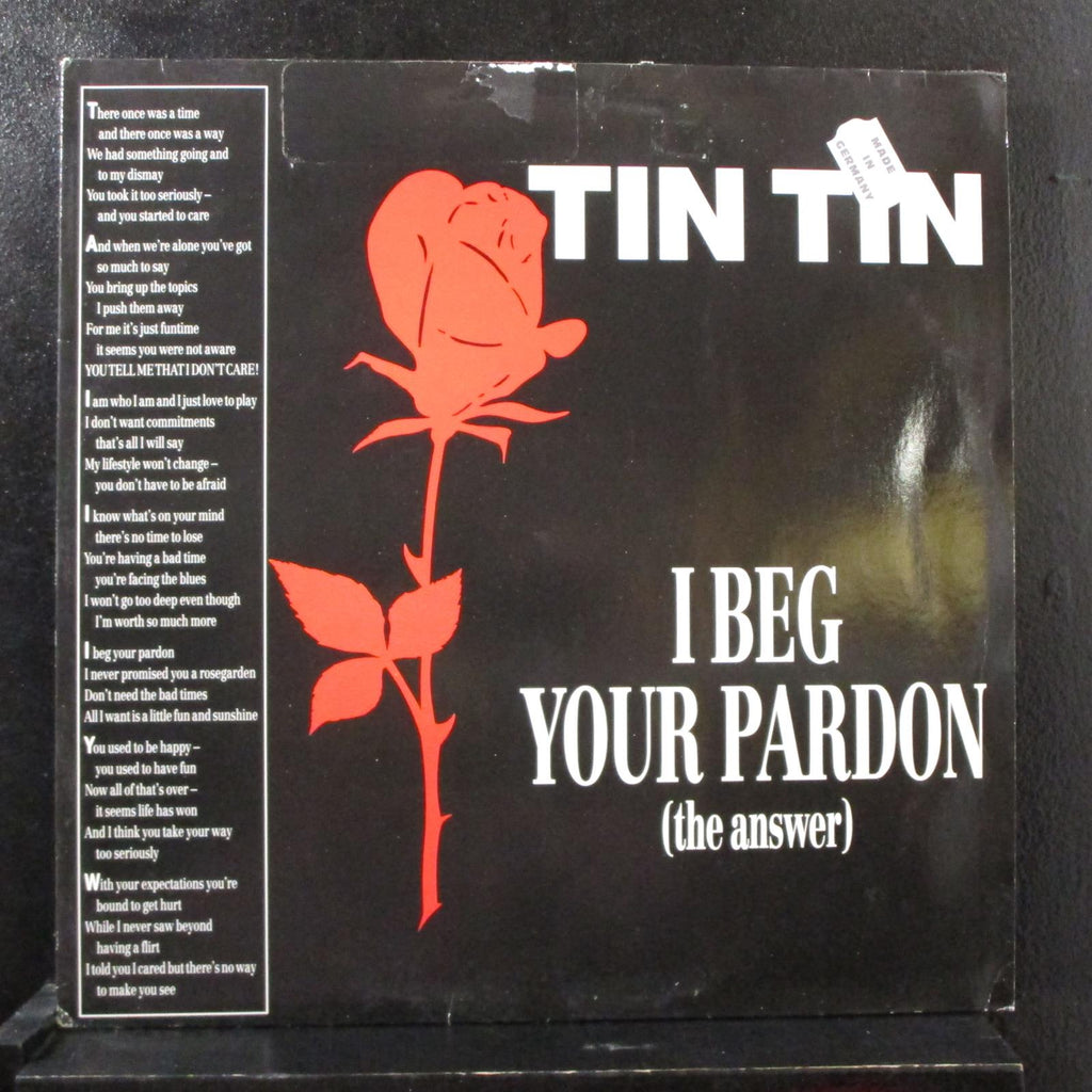 udgifterne Ofte talt farvel Tin Tin - I Beg Your Pardon (The Answer) 12" 45 RPM Mint- FFR 1213 Vin–  Shuga Records