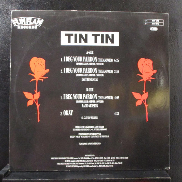 Tin Tin - I Beg Your Pardon (The Answer) 12" 45 RPM Mint- FFR 1213 Vinyl Record - Shuga Records