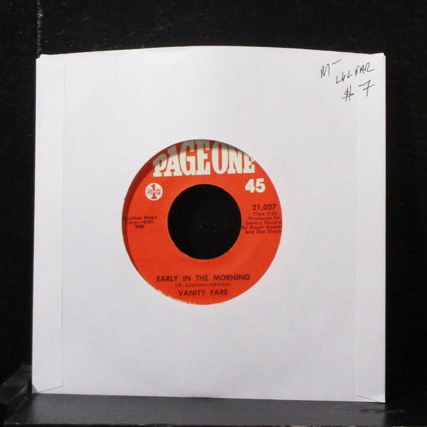 Vanity Fare - Early In The Morning 7" Mint- Vinyl 45 Page One 21,027 USA 1969 - Shuga Records