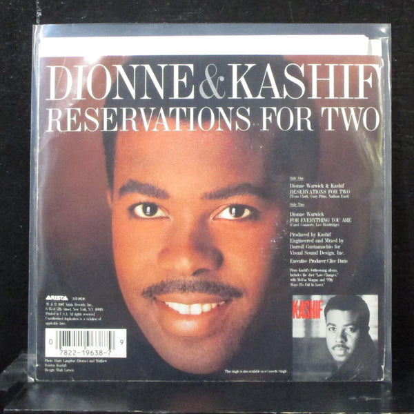 Dionne & Kashif - Reservations For Two 7" Mint- Promo Vinyl 45 AS1-9638 USA 1987 - Shuga Records