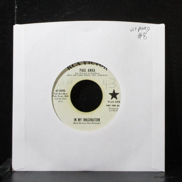 Paul Anka - In My Imagination 7" VG+ Promo Vinyl 45 RCA 47-8396 USA 1965 - Shuga Records