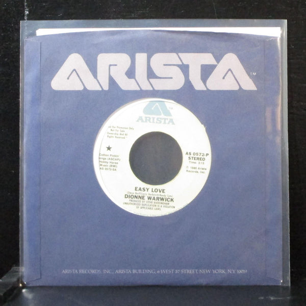 Dionne Warwick - Easy Love 7" Mint- Promo Vinyl 45 Arista AS 0572 USA 1980 - Shuga Records
