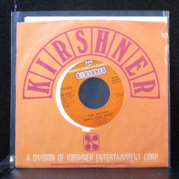 The Archies - Who's Your Baby? 7" Mint- Vinyl 45 Kirshner 63-5003 USA 1969 - Shuga Records