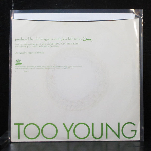 Jack Wagner - Too Young 7" Mint- Promo Vinyl 45 Qwest 7-28931 USA 1985 - Shuga Records