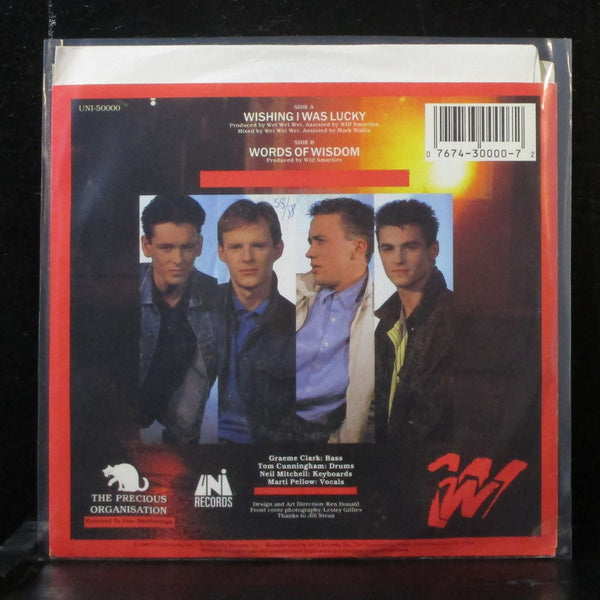Wet Wet Wet - Wishing I Was Lucky 7" Mint- Vinyl 45 UNI-50000 USA 1987 - Shuga Records