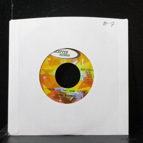 Dionne Warwick - You've Lost That Lovin' Feeling 7" Mint- Vinyl 45 SCE-12262 USA - Shuga Records