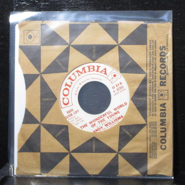 Andy Williams - The Wonderful World Of The Young 7" VG+ Promo Vinyl 45 4-42265 - Shuga Records