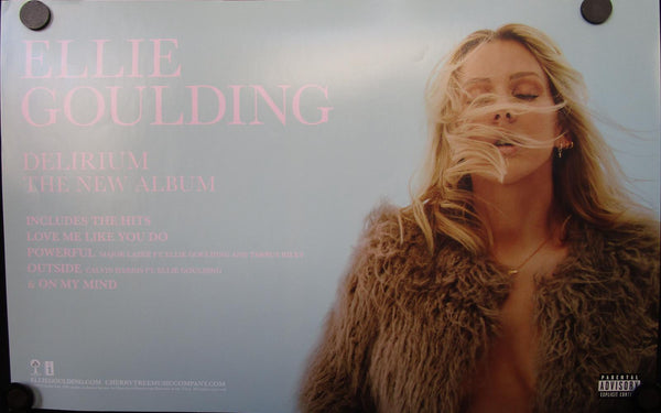 Ellie Goulding - Delirium Mint- Poster 14"x22" 2015 double-sided - Shuga Records
